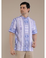Blue Butterfly Kaftan Shirt