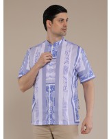 Blue Butterfly Kaftan Shirt