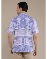 Blue Butterfly Kaftan Shirt