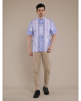 Blue Butterfly Kaftan Shirt
