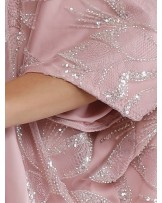 Dusty Rose Butterfly Kaftan Dress