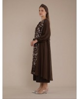 Brown Iris Abaya Dress
