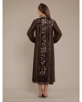 Brown Iris Abaya Dress