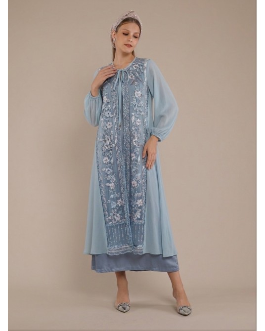 Blue Iris Abaya Dress