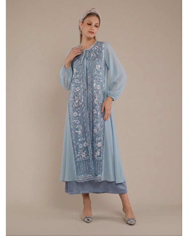 Blue Iris Abaya Dress
