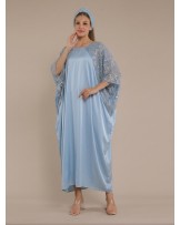 Blue Butterfly Kaftan Dress