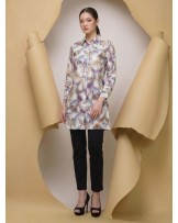 Ayana Lilac Feathers Tunic Shirt