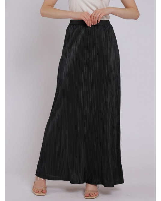 Black Pleated Maxi Dress