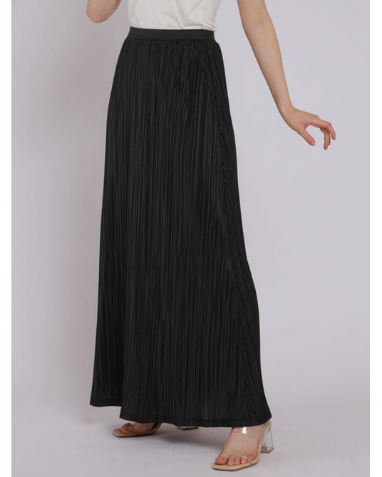 Black Pleated Maxi Dress