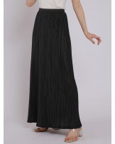 Black Pleated Maxi Dress