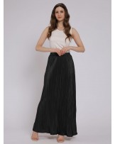 Black Pleated Maxi Dress