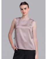 SOFT PINK SATIN TANK TOP