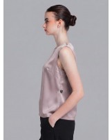 SOFT PINK SATIN TANK TOP
