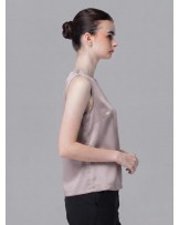 SOFT PINK SATIN TANK TOP