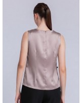 SOFT PINK SATIN TANK TOP