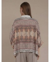 WHITE PAISLEY KAFTAN SHIRT BLOUSE