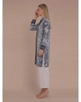 Denim Flower Tunic Shirt