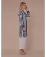 Denim Flower Tunic Shirt
