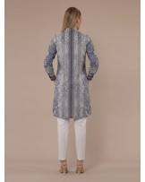Denim Flower Tunic Shirt