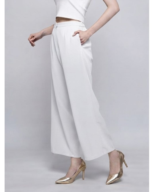 White Valentino Palazzo Pants