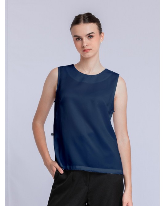 Freeya Navy Satin Sleeveless