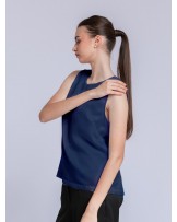 Freeya Navy Satin Sleeveless