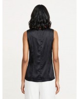 Freeya Black Satin Sleeveless